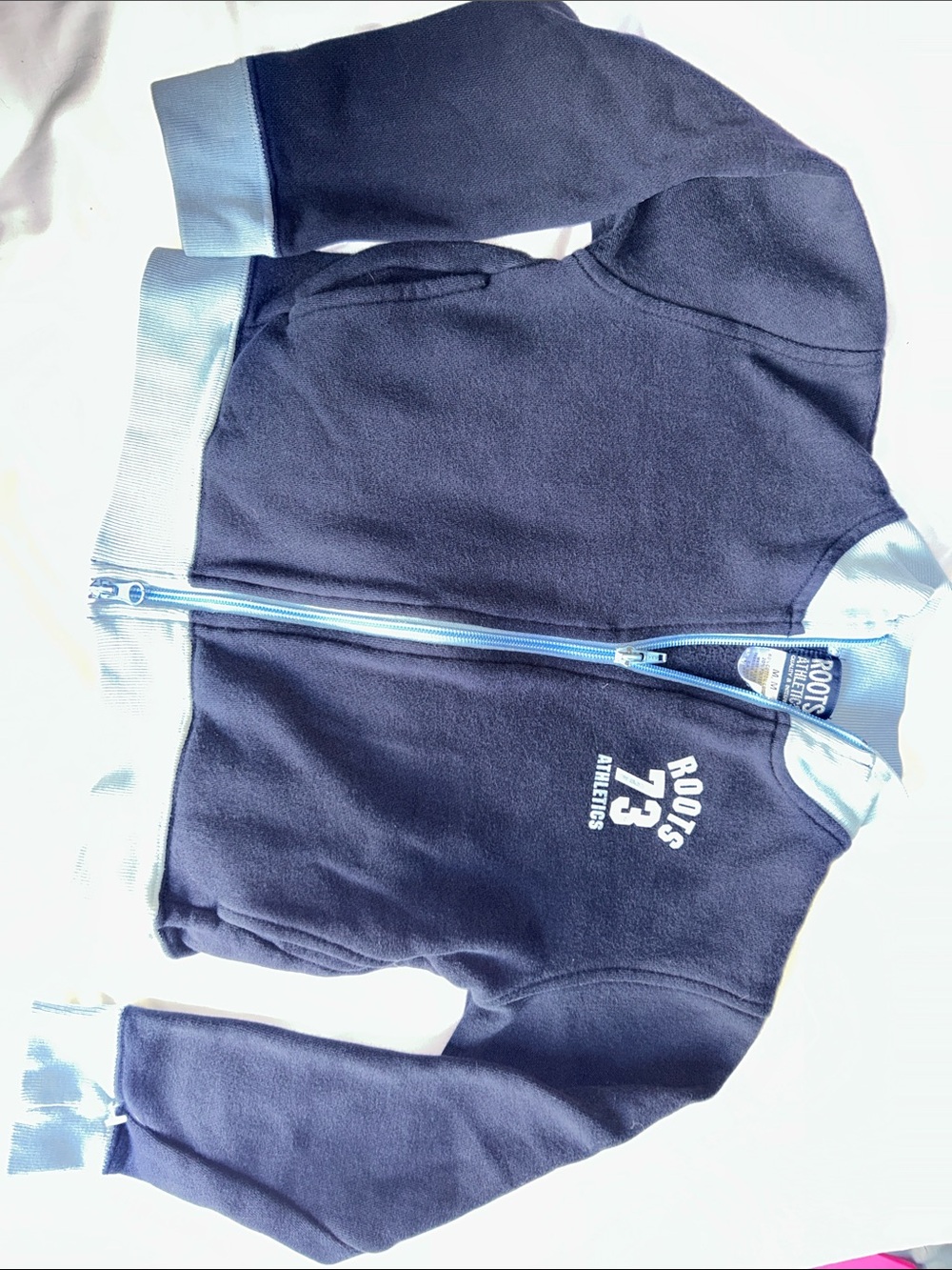 Roots Navy & Light Blue Athletic Zip-Up Jacket